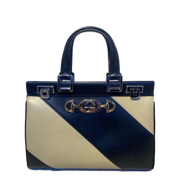Gucci Zumi Black and Cream Satchel - Picture 3 of 12